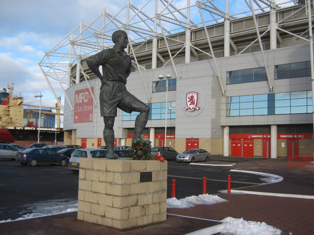 Statue of George Hardwick at Riverside Stadium Middlesbrough